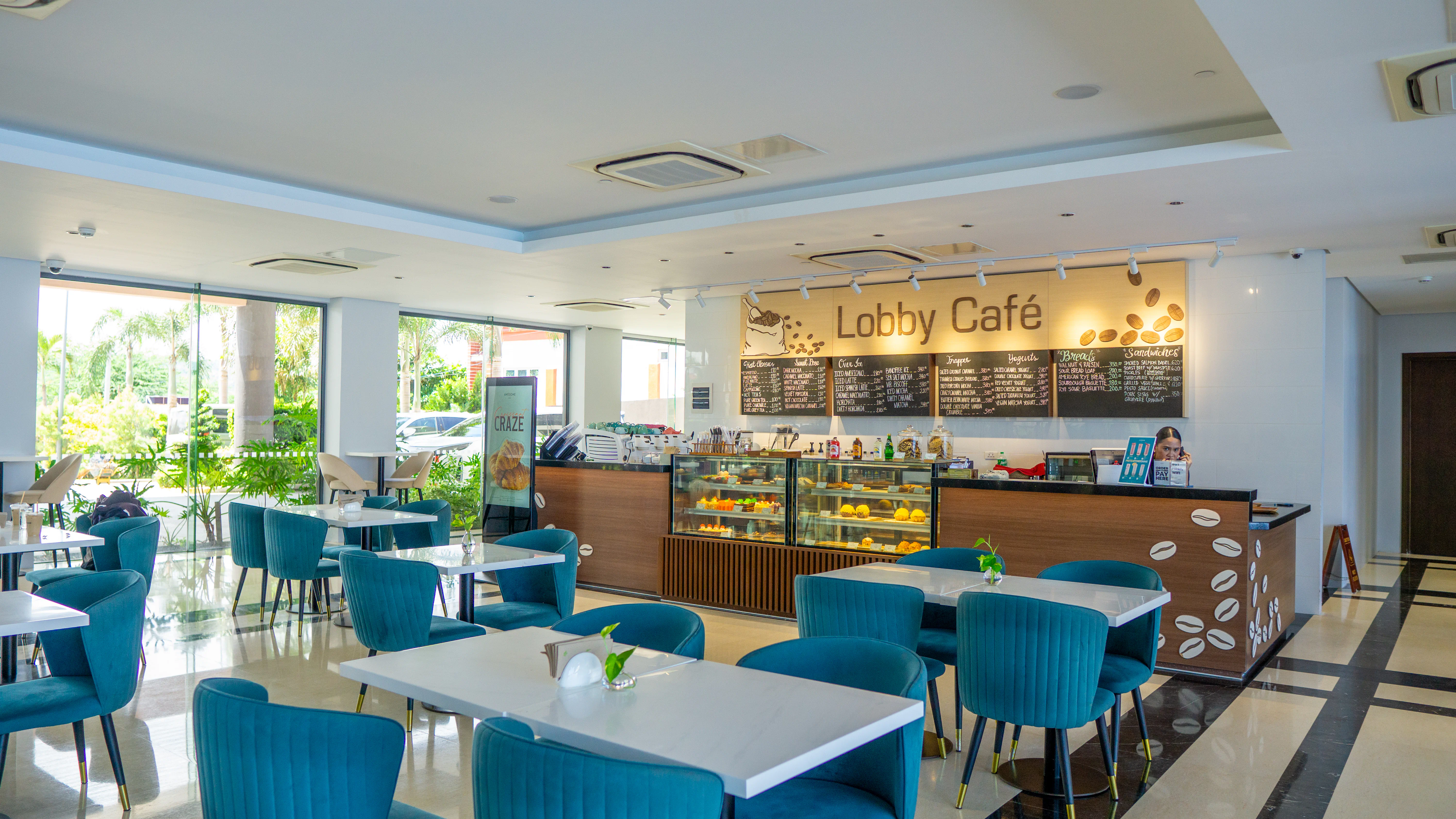 Lobby cafe dining area