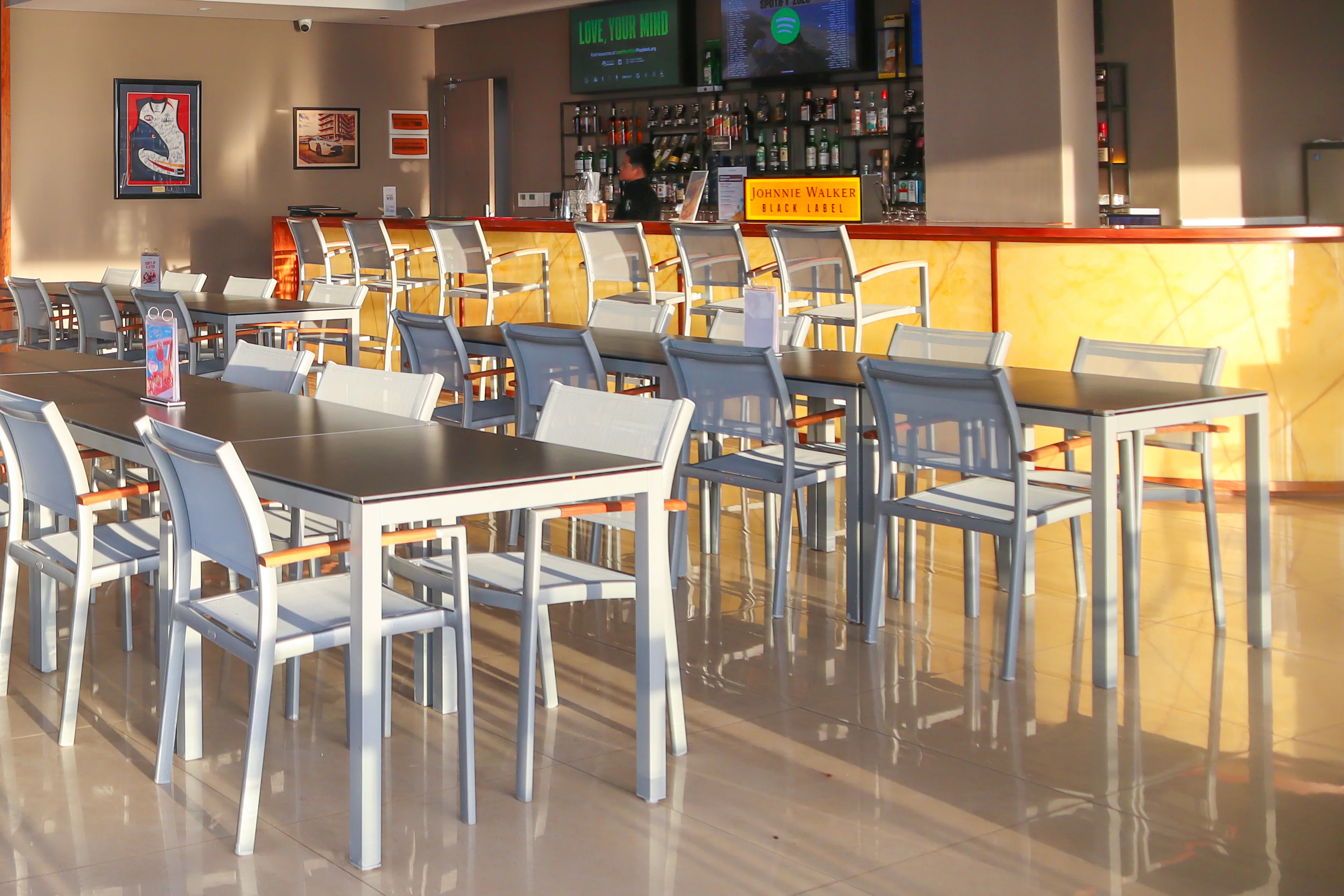 Sports bar dining area