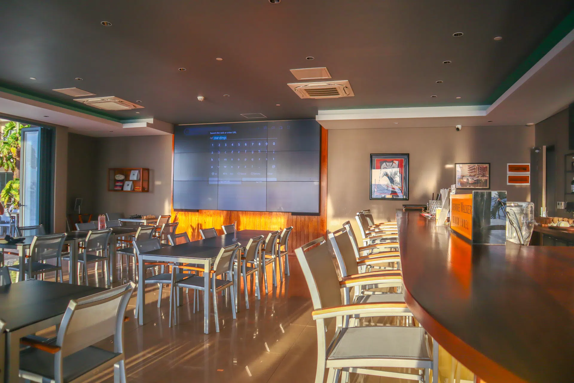 Sports bar interior